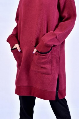 Crimson Comfort Sweater